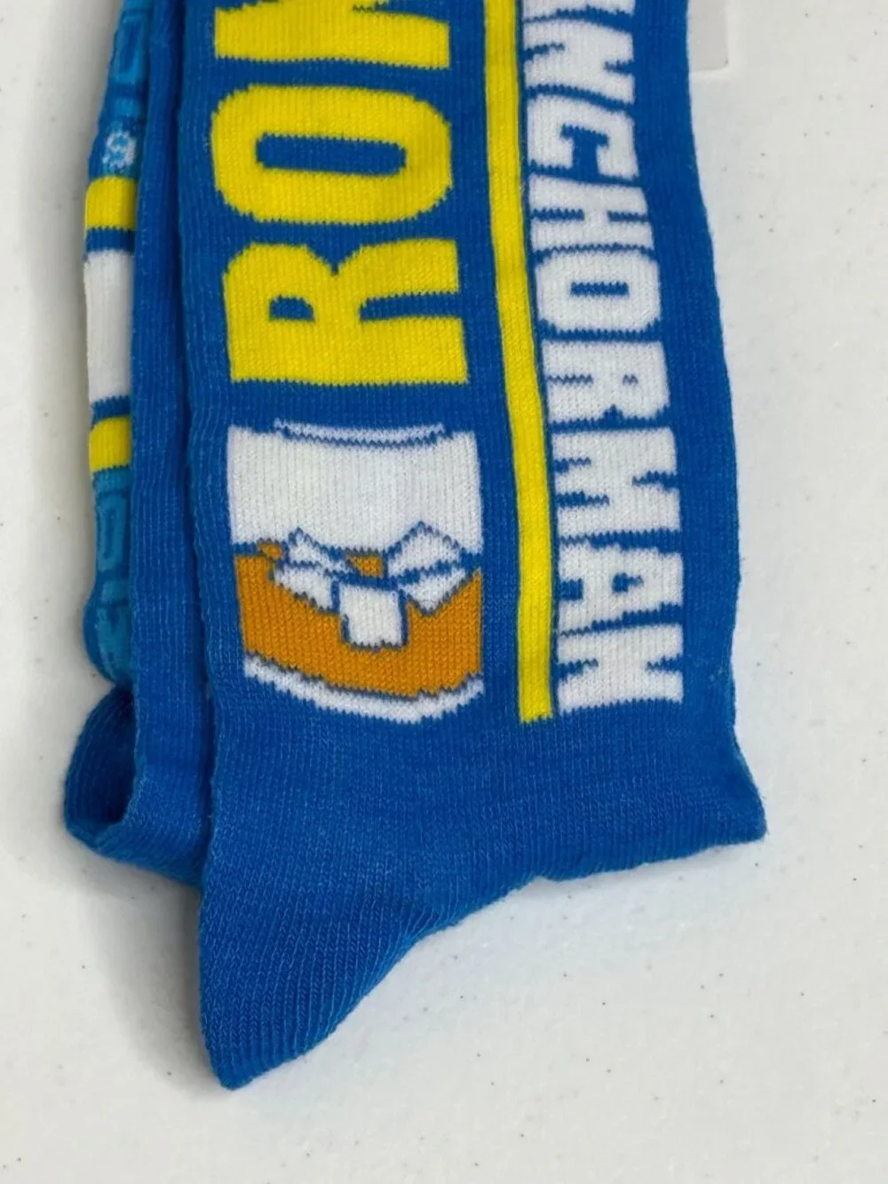 Anchorman Ron Burgundy Crew Socks Mens Size 6-12 NWT